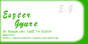 eszter gyure business card